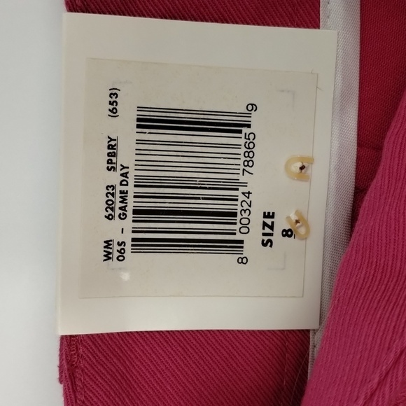 Ashworth women's size 8 gameday hot pink button ankle pants - Picture 12 of 13
